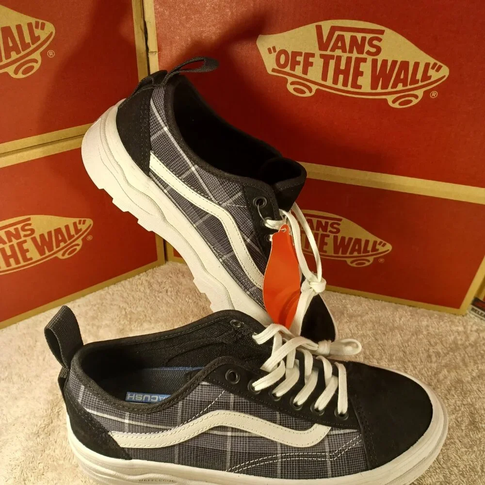 VANS Men's 6.5/Women's 8 Sentry Old Skool Plaid Black Platform VN0A5KR3BLK